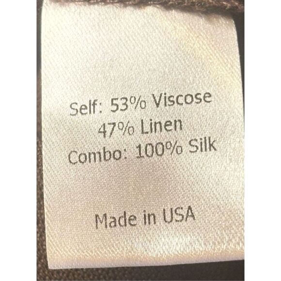 La Ligne Wide Leg Linen Blend Pant in Coffee Brown NWT Size 2 - Picture 6 of 6